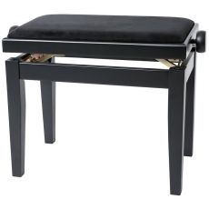 GEWA 130.000BK Piano stolička Deluxe, barva: černý mat / černý potah